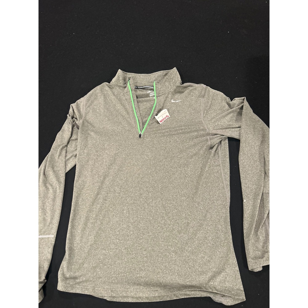 Nike Golf Dri-FIT Running Pullover Top Mens Small Gray Green Half Zip